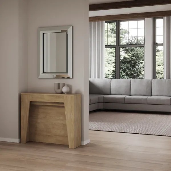 Consolle allungabile 90x25/211 cm DEVA Quercia Natura allunghe interne