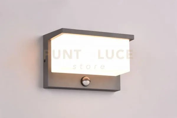 Nestos applique da esterno fusione alluminio antracite a led 13w 13...