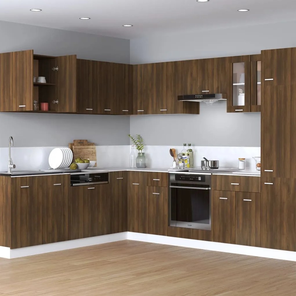Mobile Pensile Rovere Marrone 60x31x60 Cm Legno Ingegnerizzato /