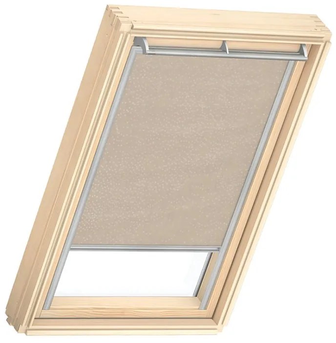 Tenda per finestra da tetto filtrante VELUX RFLBK044171S L 47 x H 98 cm tinta ecru con pois bianchi sparsi