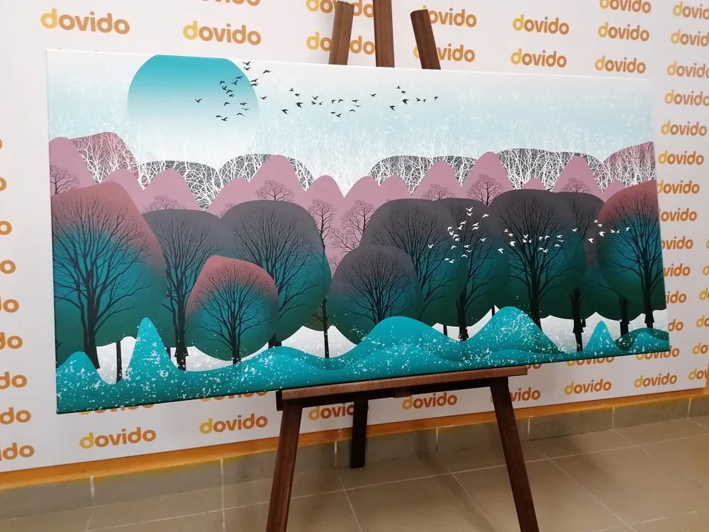 Quadro su tela – Design moderno della giungla