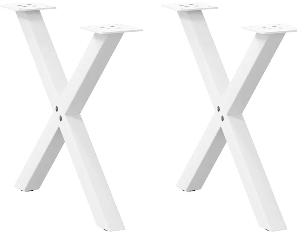 Gambe Tavolino Caffè A X 2 Pz Bianco 50x(42-43) Cm Acciaio /