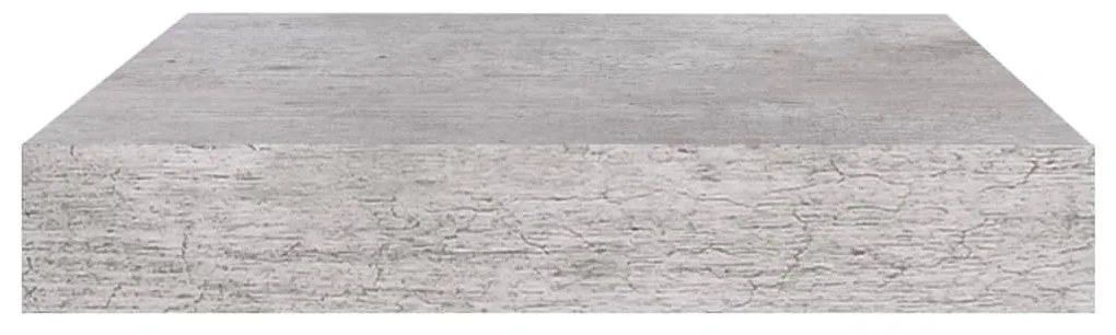 Scaffale a parete grigio cemento 23x23,5x3,8 cm in mdf