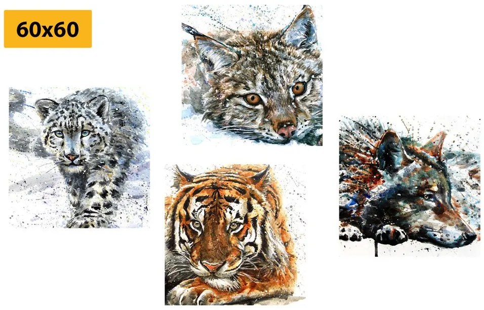 Set di quadri – Animali in splendida versione acquerello
