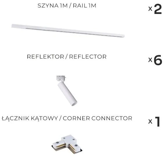 Zuma Line 3578 - Faretto per sistema a binario LULU 6xGU10/35W/230V bianco