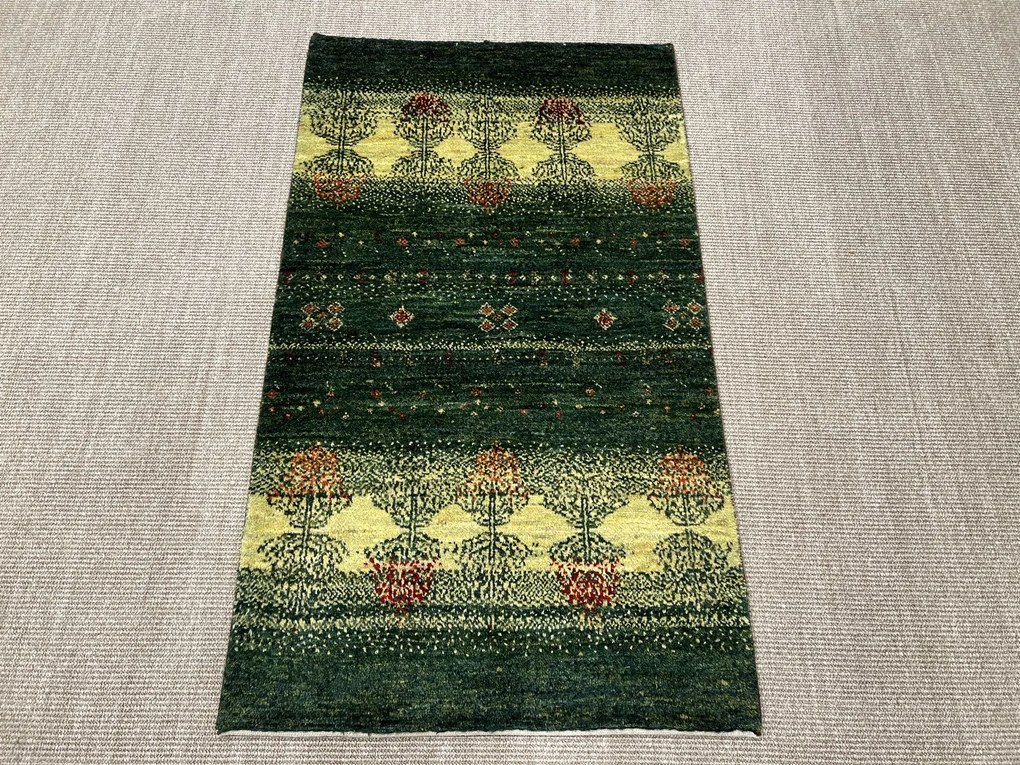 Gabbeh Tappeto persiano 140 x 80 Verde (Iran) Annodato A Mano