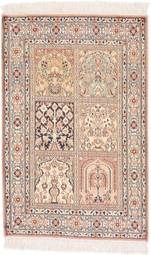 Cashmere Silk Tappeto 100x60 (Indian) Annodato A Mano