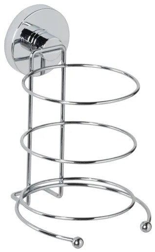 WENKO 20896100 - Supporto per asciugacapelli VACUUM-LOC MILAZZO 12x17 cm cromo lucido