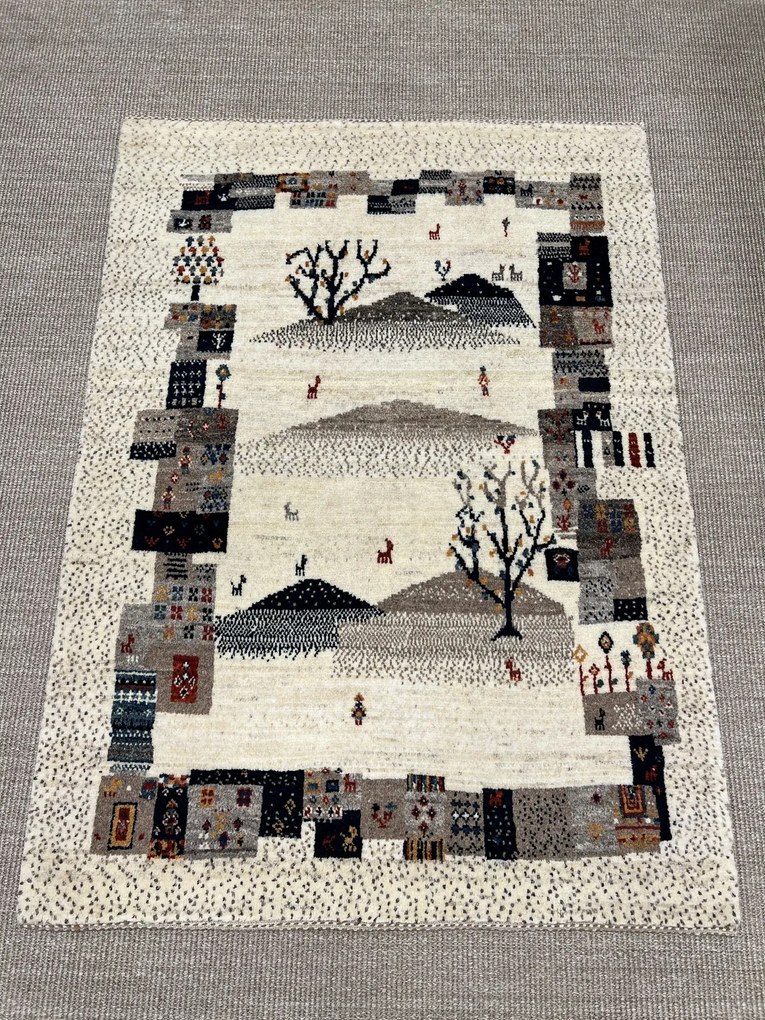 Gashguli Tappeto persiano 110 x 140 Beige (Iran) Annodato A Mano