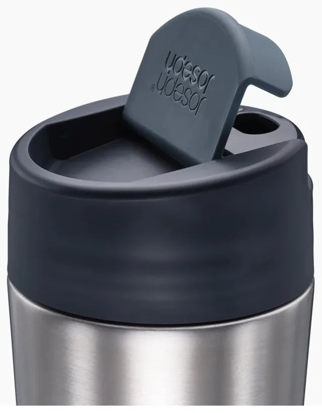 Tazza da viaggio in blu scuro-argento 450 ml Sipp - Joseph Joseph