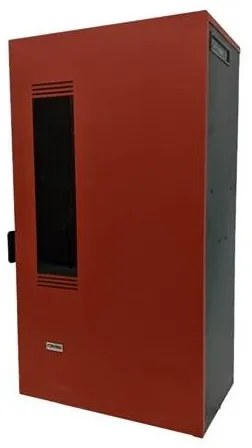 Stufa a pellet ad aria 5 kW ventilazione frontale Mini King 5 bordeaux