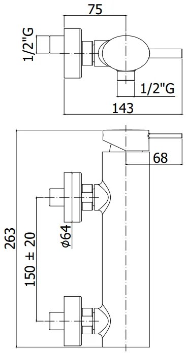 Paffoni Berry Br168d Miscelatore doccia Esterno con Doccetta E Supporto A Muro Snodato Cromo