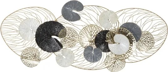 Pannello Decorativo Astratto Luxy 124,5x9,5x55 Cm In Ferro Multicolore