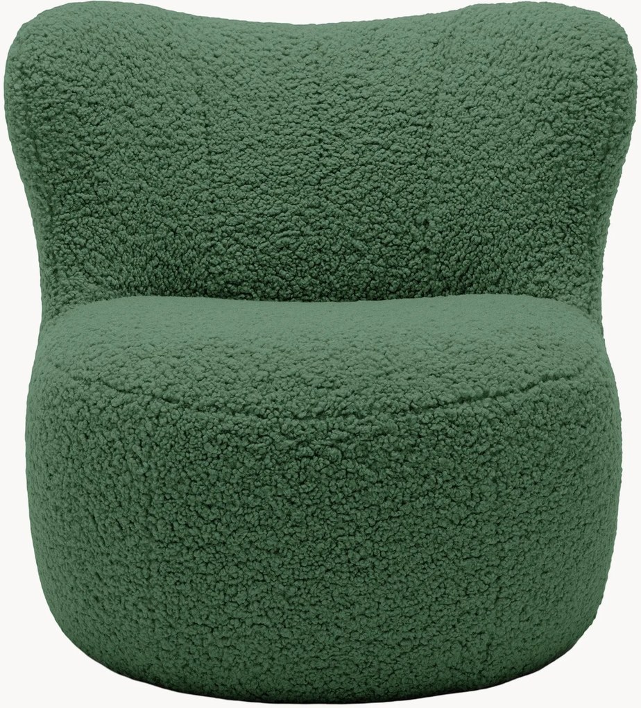 Poltrona lounge in teddy verde muschio freistil173