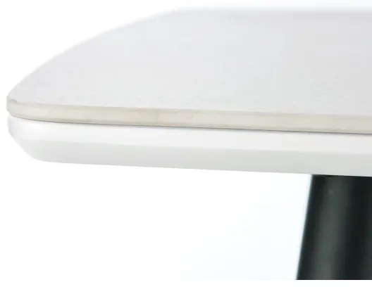 Tavolo da pranzo ALARA, finitura effetto marmo bianco/nero