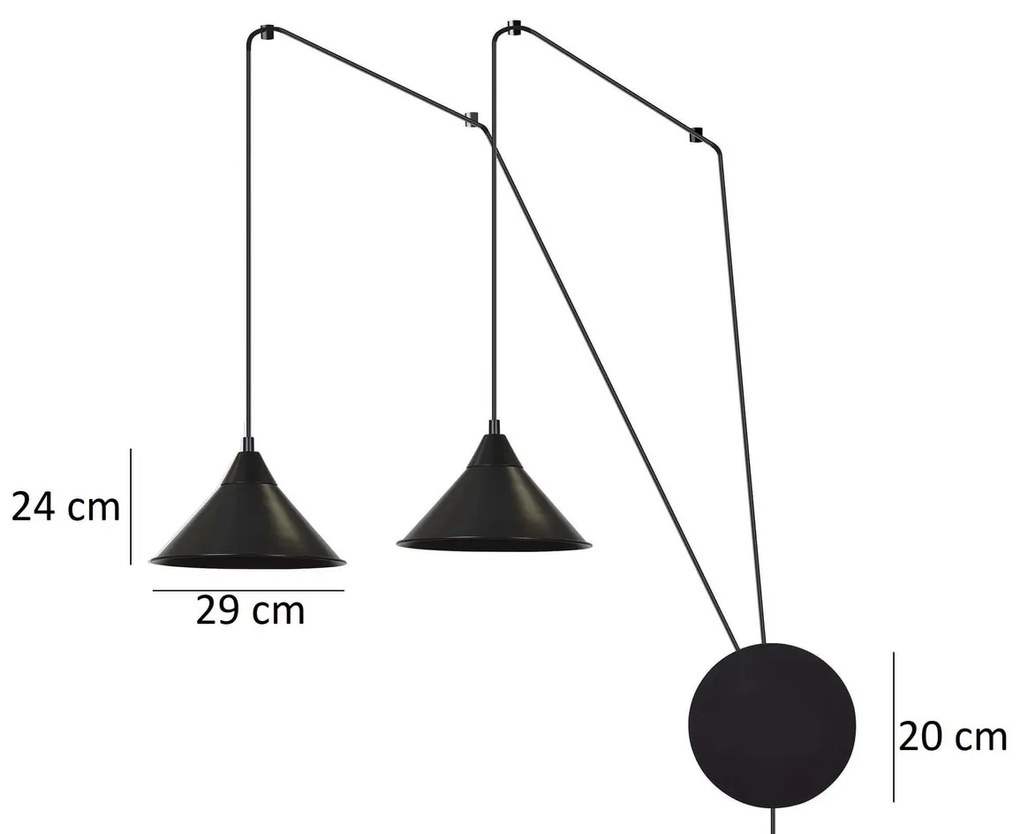 Piantana a Sospensione ABRAMO 2 BLACK