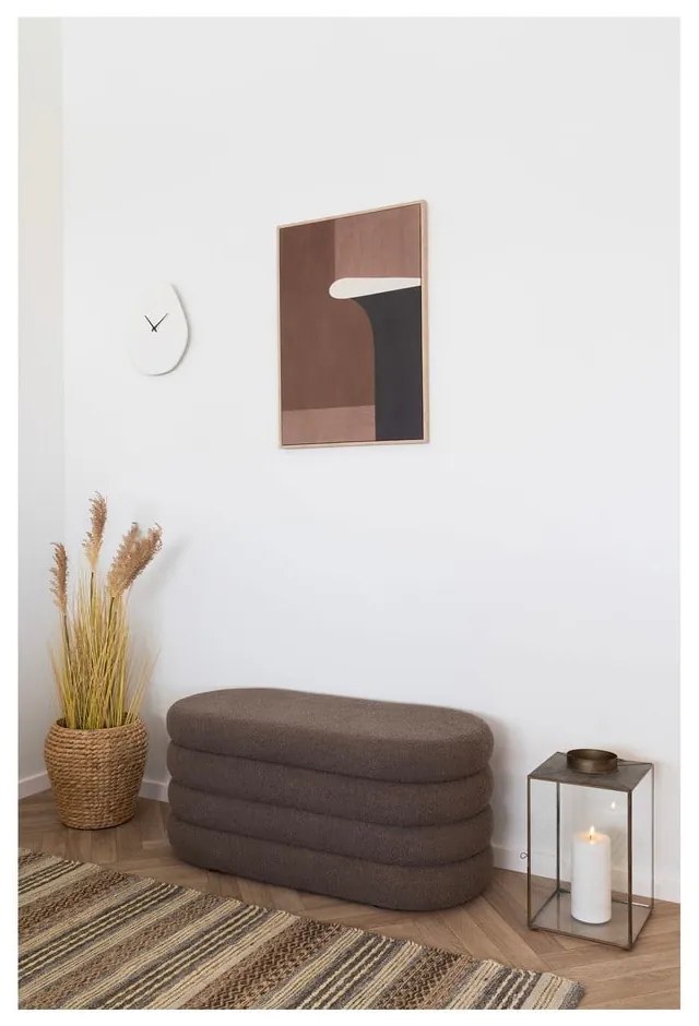 Panca marrone in tessuto bouclé Dartford - House Nordic