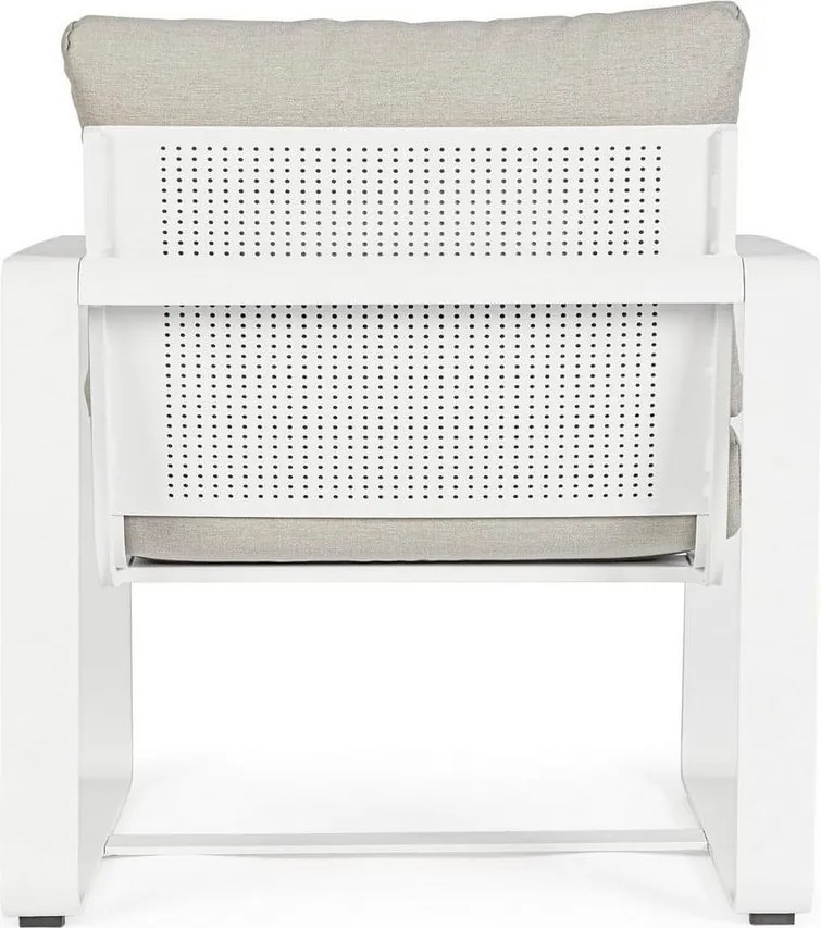 Poltrona da esterno bianca in metallo Merrigan – Bizzotto