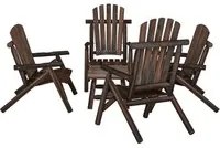 Set Divani da Giardino 5 pz in Legno Massello di Abete 3185518