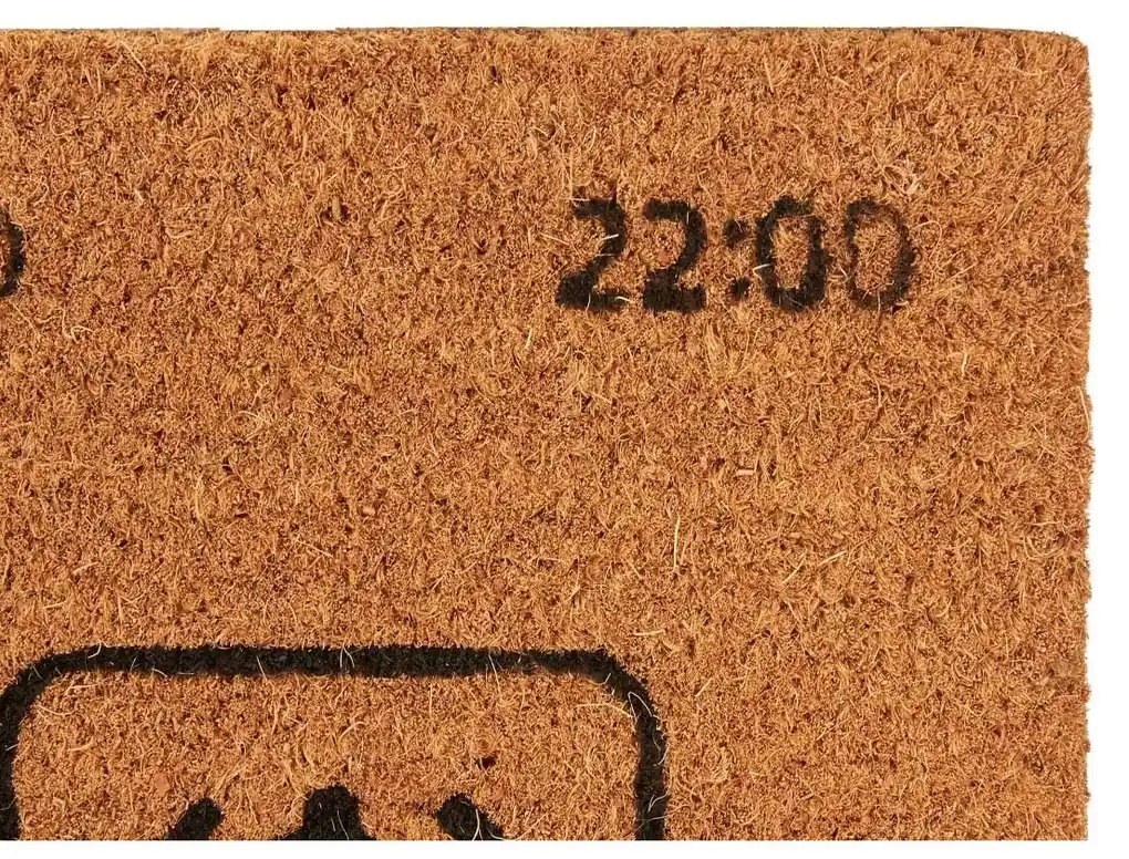 Zerbino in cocco naturale mezzaluna mis. 70X40 con stampa figure