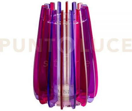 Vaso piccolo iride in vetro trasparente e cristallo acrilico colore...