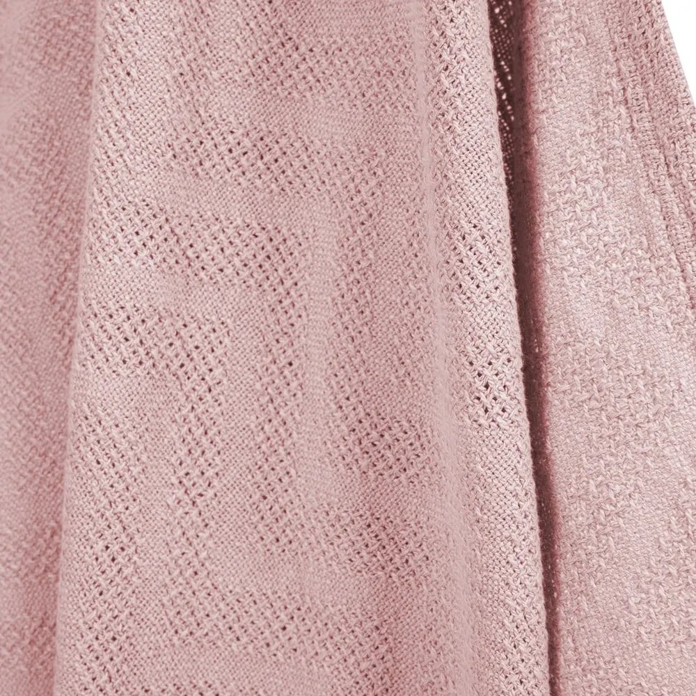 Coperta per neonati in cotone organico lavorato a maglia rosa 80x80 cm Lil Planet - Roba