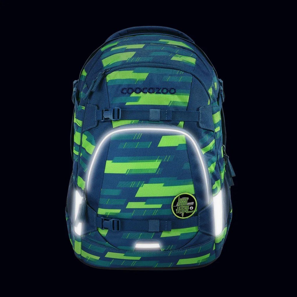Zaino scuola coocazoo MATE, Lime Stripe, certificato AGR