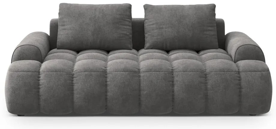 Divano grigio con rivestimento in velluto 200 cm Linz – Cosmopolitan Design