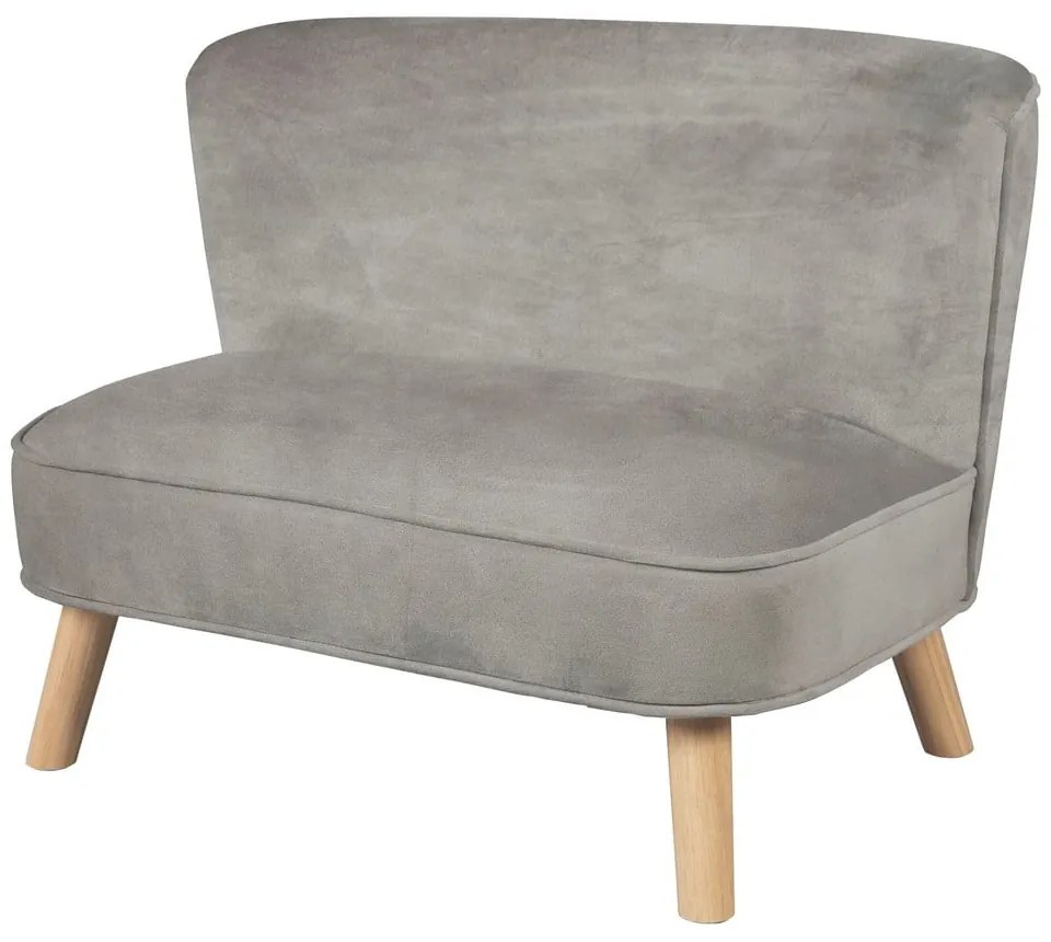 Divano per bambini in velluto grigio chiaro 70 cm Lil Sofa - Roba