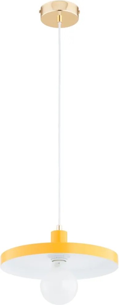 Lampada a sospensione su cavo LITO 1xE27/15W/230V gialla