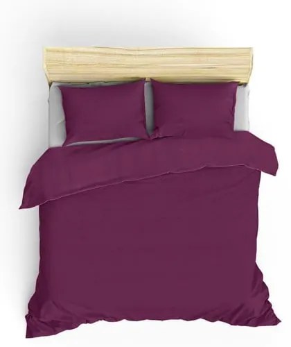 Biancheria da letto in viola scuro in cotone renforcé per letto matrimoniale 200x200 cm – Mijolnir