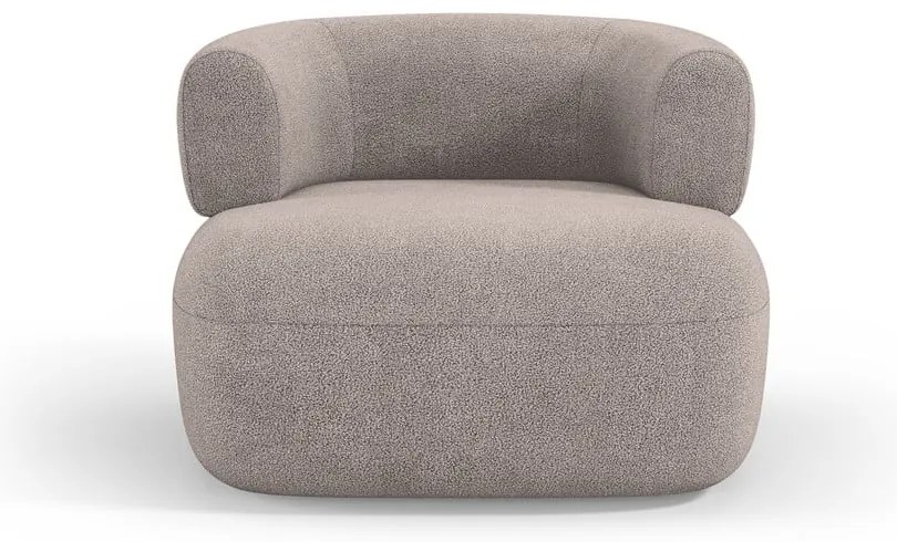 Poltrona beige in tessuto bouclé Jenny - Micadoni Home