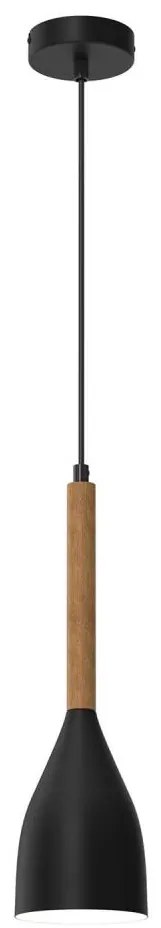 Lampadario su filo MUZA NEW 1xE27/60W/230V nero