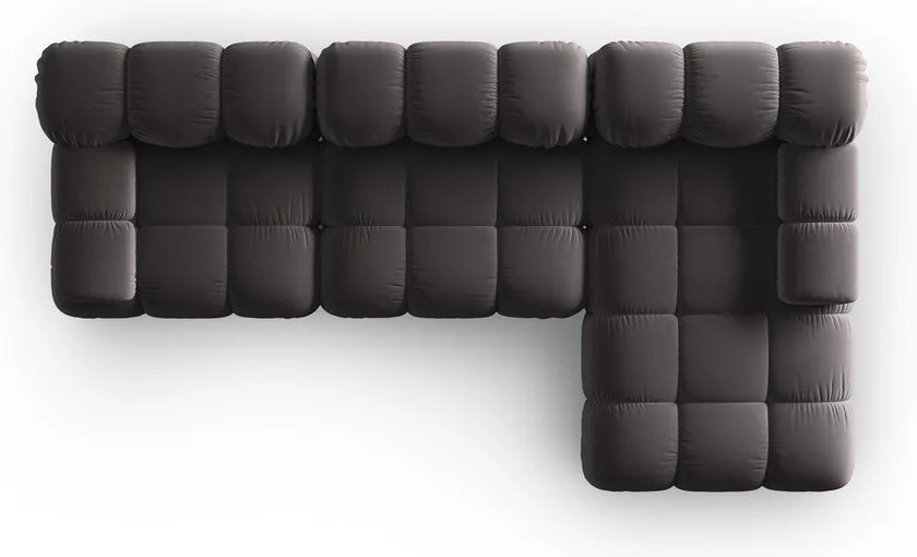 Divano in velluto grigio scuro 285 cm Bellis - Micadoni Home