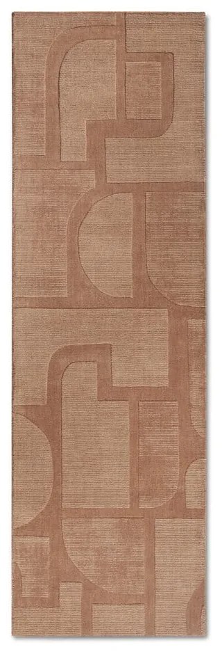 Passatoia marrone in lana tessuta a mano 80x250 cm Alexis - Villeroy&amp;Boch