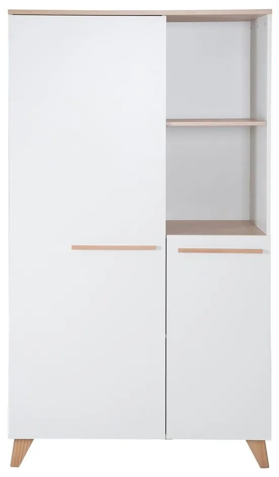Armadio per bambini bianco con effetto rovere 52x180x180 cm Léon – Roba