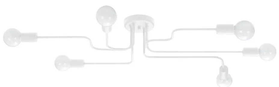 Sollux SL.1443 - Lampadario a plafone VECTOR 6xE27/15W/230V bianco