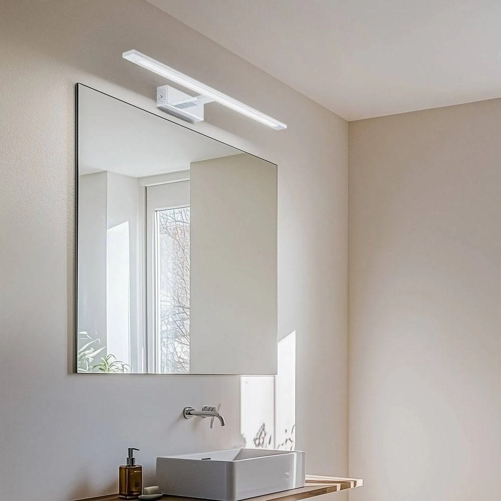 Applique da parete Gallery TK Lighting, Cromo / Argento, Bagno, Metallo, Moderno, Applique