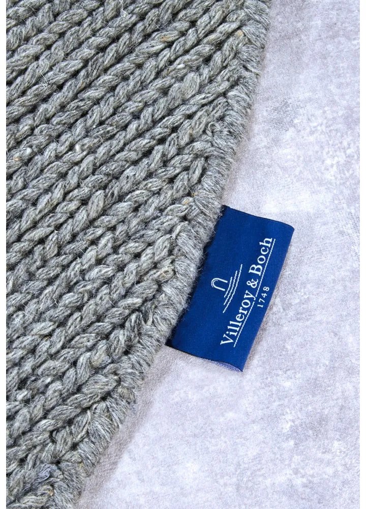 Tappeto rotondo grigio in lana tessuto a mano ø 160 cm Francois - Villeroy&amp;Boch