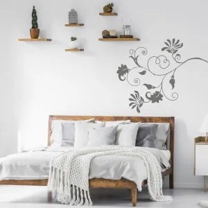 Adesivo murale - Ornamento con fiori | Inspio