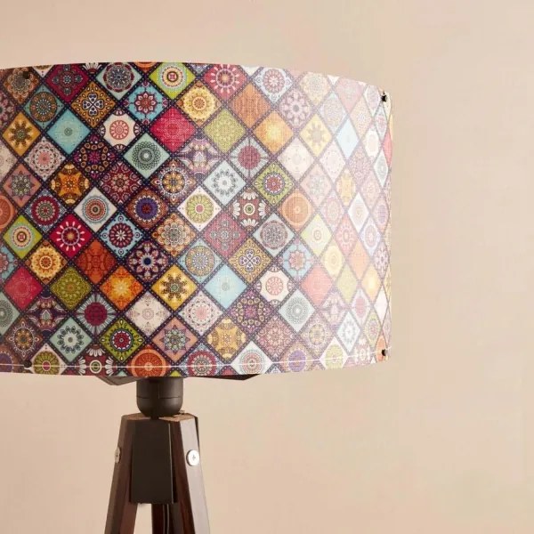 Lampada da terra AYD 1xE27/40W/230V marrone/multicolore