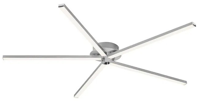 Plafoniera LED moderno Go, argento 71x71 cm