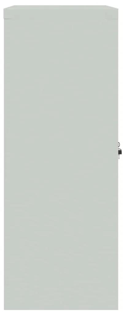 Armadio classificatore grigio chiaro 90x40x105 cm in acciaio