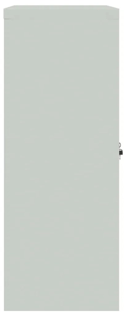 Armadio classificatore grigio chiaro 90x40x105 cm in acciaio