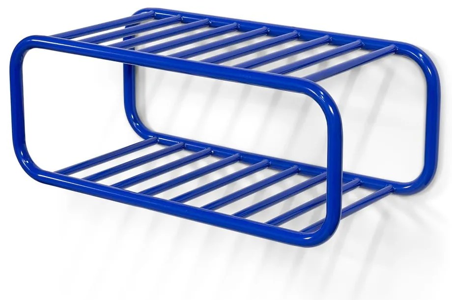 Scarpiera blu in metallo da parete 72x28x35 cm Retro – Spinder Design