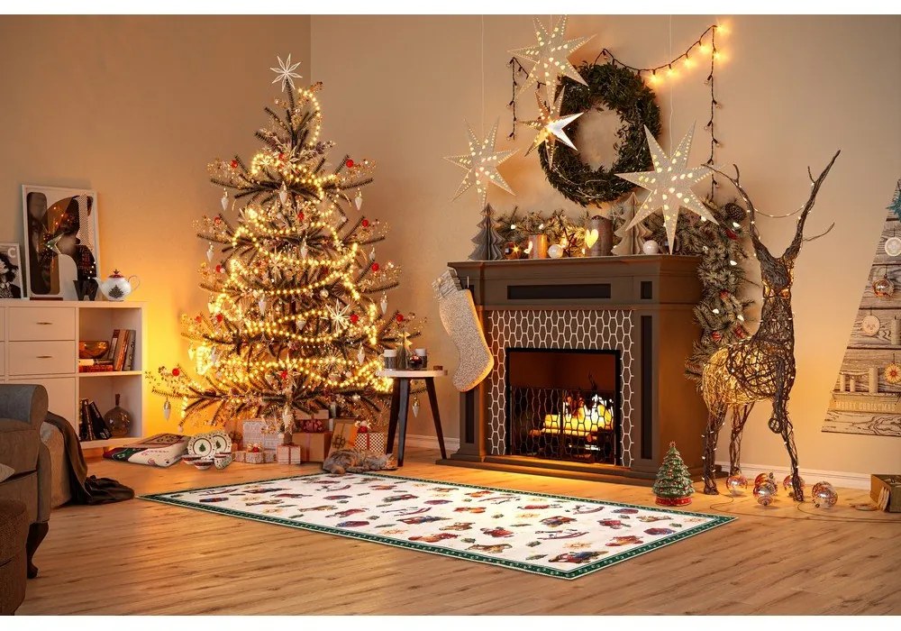 Runner verde con motivo natalizio 80x200 cm Green Christmas - Villeroy&amp;Boch