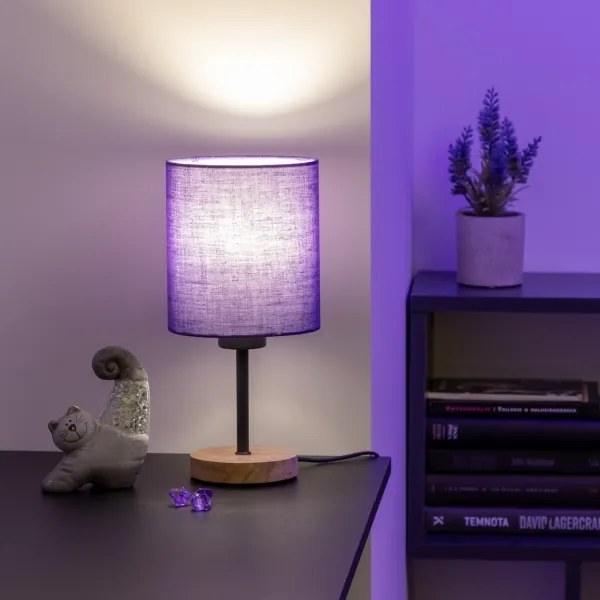 Brilagi - Lampada da tavolo NUBILA WOOD 1xE27/25W/230V quercia/nero