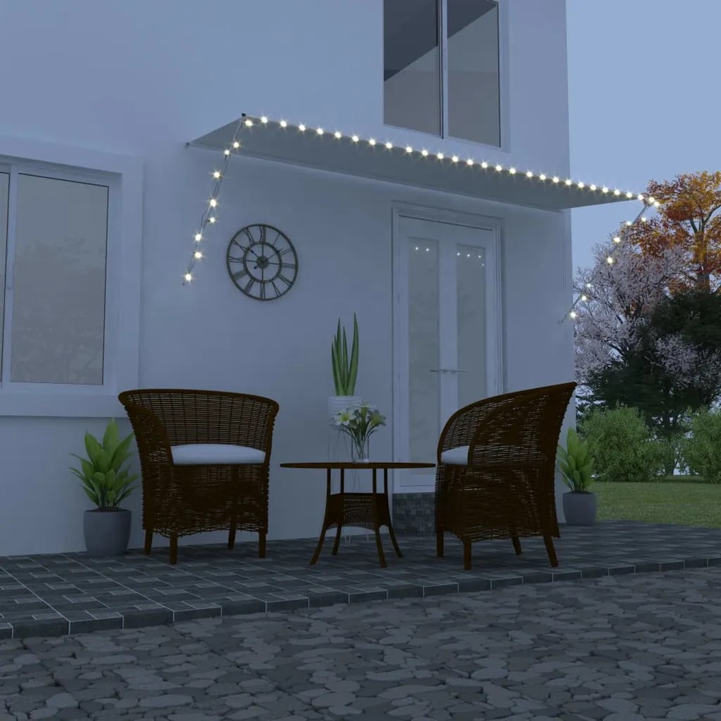 Tenda Da Sole Retrattile Con Led 400x150 Cm Crema /