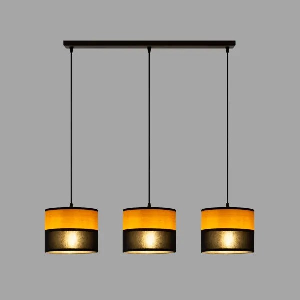 Lampadario a cavo ALBA 3xE27/15W/230V nero/marrone