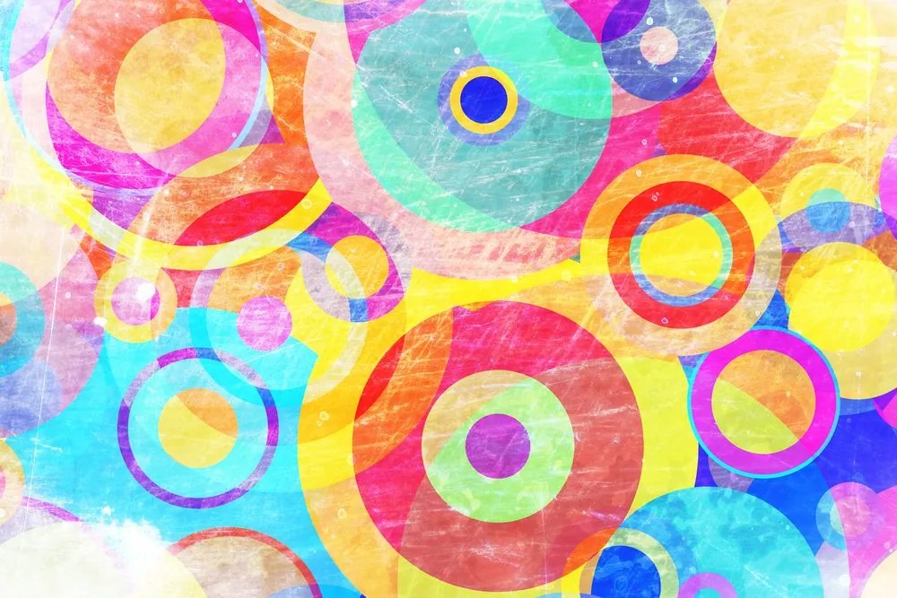 Stampa su tela – Cerchi pieni di colori